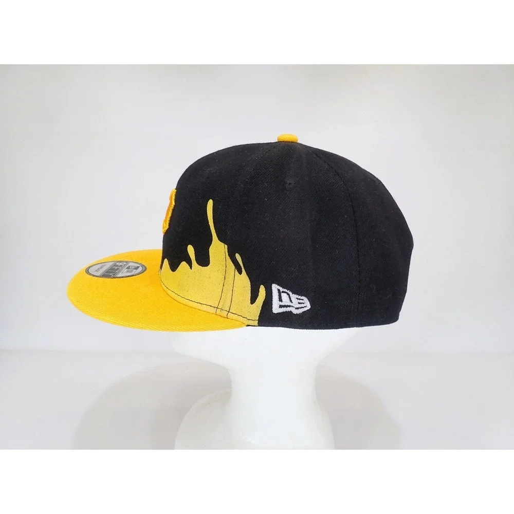 New‎ Era 9FIFTY Pittsburgh Pirates Snapback Hat Black Yellow Paint Drip MLB